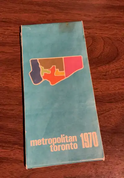 Vintage 1970 Metropolitan Toronto Map, View more