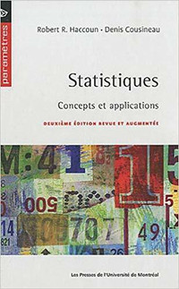 Statistiques, Concepts et applications 2e édition par R. Haccoun