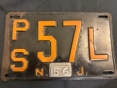 1956 New Jersey Licence Plate, View more