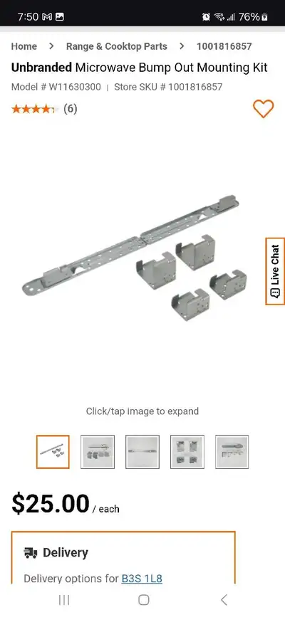 whirlpool microwave bump out mounting kit, View more