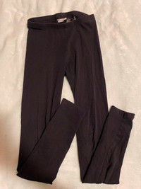 H&M black basic cotton leggings - 12/13- EUC
