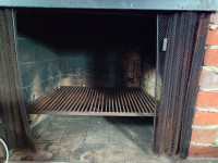 Wood fireplace grill