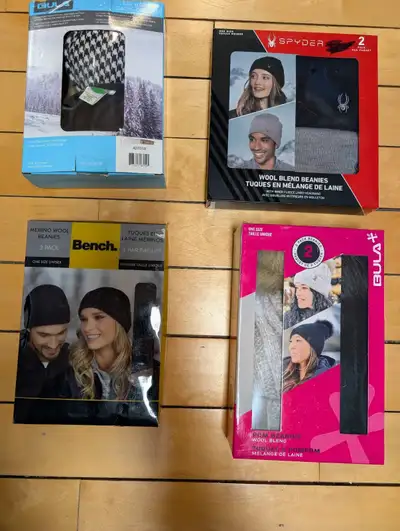 Beanies, Ear Warmers, etc., BNIB..$12.00 each box, View more