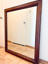 Large Wood Framed Floor Stand Mirror