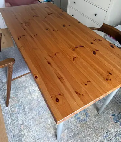 STYLISH SOLID WOOD RUSTIC (ADJUSTABLE) OFFICE DESK/DINING, View more