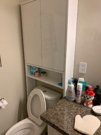 Over toilet cabinet custom made $170