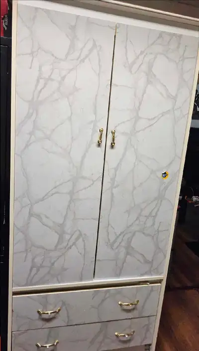 White Wardrobe with Drawers, View more