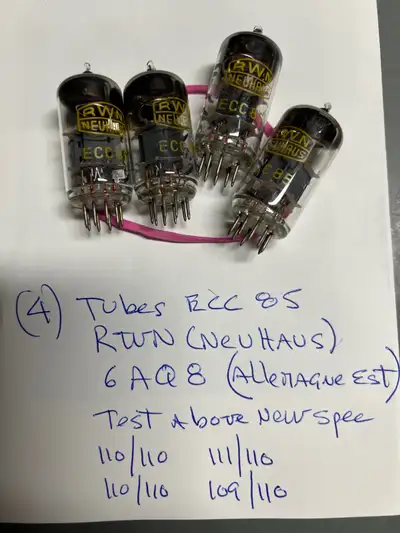 Tubes Quad  (4) match ECC85 (6AQ8) RWN Neuhaus, View more
