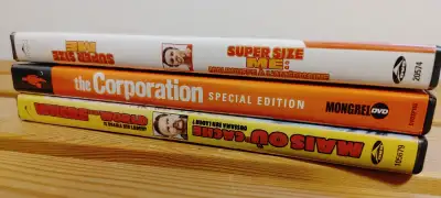Assorted documentaries, $4 each. All in good condition. Will take $10 for the entire lot. - The Corp...