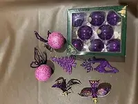 Purple Christmas tree decorations