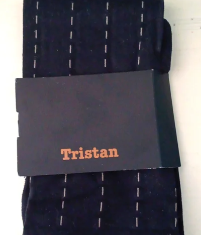 Tristan Sheer Black & Gray Pattern Stocking Socks, View more