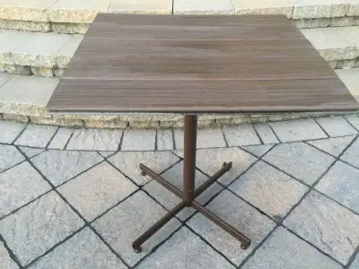 BEAUTIFUL OUTDOOR BROWN TABLE NEW CONDITION., View more