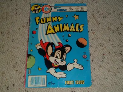 Vintage Charlton Comics Funny Animals #1 1984 First issue comic, View more