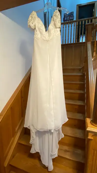 Wedding dress and veil, View more