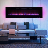 Pacific Heat 36" Wall Mounted Recessed Electric Fireplace