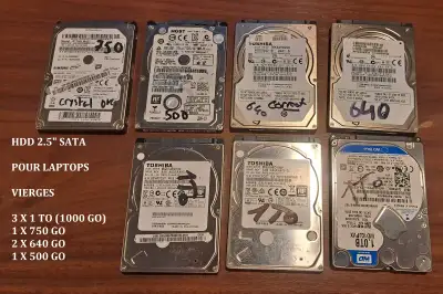 Disques durs SATA 2.5" et 3.5 et SSD / HDD, View more