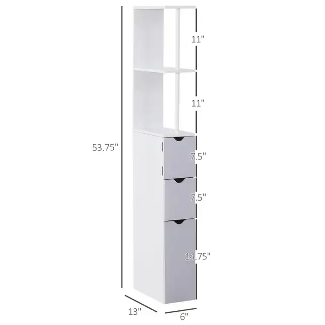 NarrowTall Bathroom Storage Cabinet, Bathroom Cabinet  in Bookcases & Shelving Units in Markham / York Region - Image 2