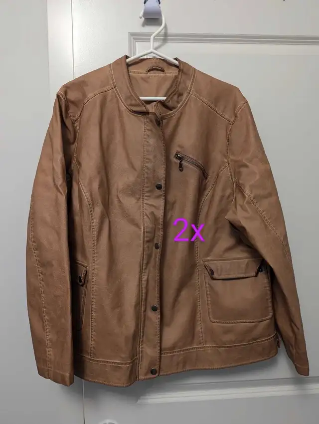 Women's Plus Faux Leather Jacket62864361078913128