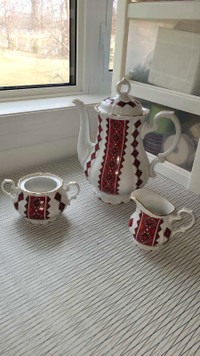 Vintage Ukrainian tea set