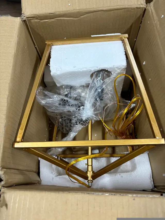 3 - Light Aged Gold(Similar Like Aged Gold Foil) Lantern Pendant in Indoor Lighting & Fans in Cambridge - Image 4