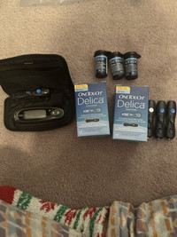 One Touch Ultra Mini Glucometer and accessories