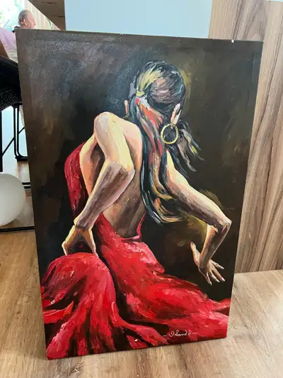 Flamenco Dancer Painting Signed By "Orlando", View more