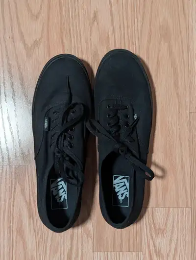 Vans Black Canvas Low-Top Sneakers - Classic Lace-Up US 8 Mens /, View more