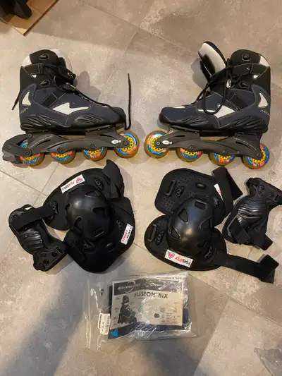 Rollerblade FUSION MX US 11 avec équipement de protection, View more