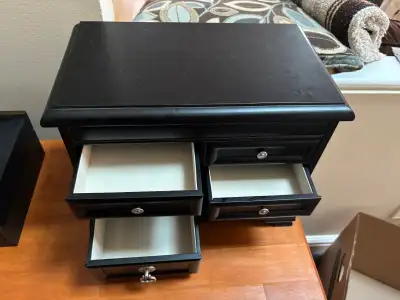 One large, one small jewellery box, View more