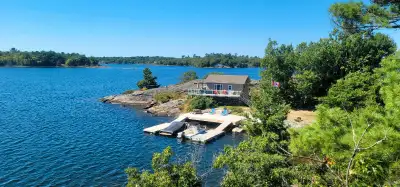 Drive to cottage for rent in Pointe au Baril on Georgian Bay. 25 Minute drive to Parry Sound. 2 bedr...