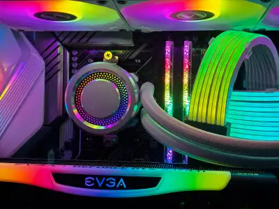 Custom White Gaming PC – RTX 3070 Ti / Ryzen 7 / 32GB RAM / 1TB-, View more