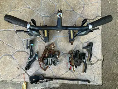 Mountain bike parts., View more