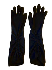 Vintage 1960s Navy Blue Gloves - Size Medium