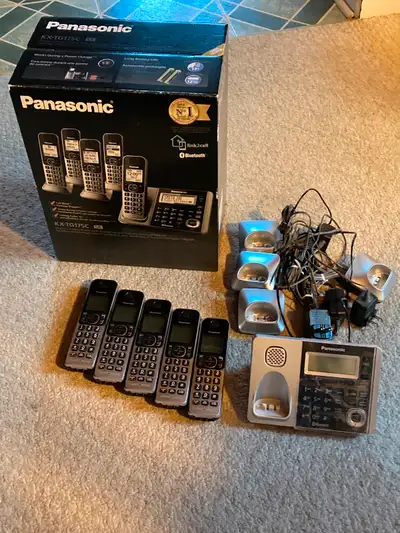FR- Combinés de 5 téléphones sans fils avec répondeur digital PANASONIC Toutes les batteries fonctio...