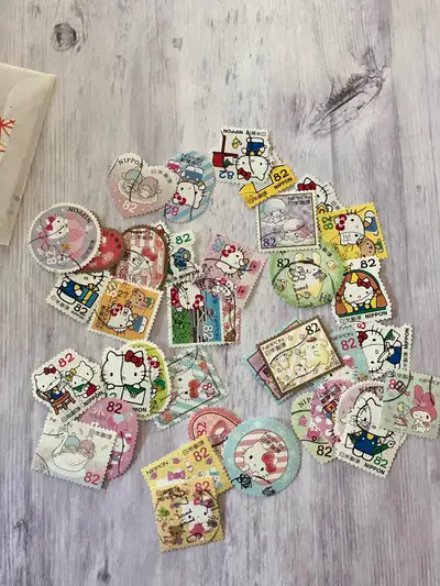 37 Hello Kitty Japanese Stamps, View more