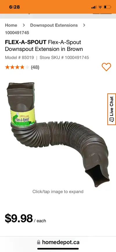 Flex-A-Spout down spout extension, View more