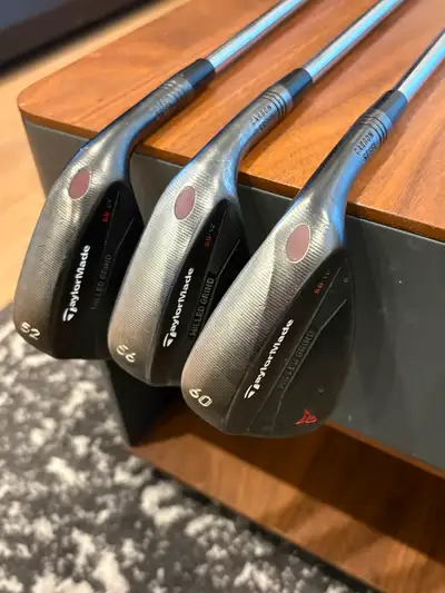 TaylorMade Milled Grind 52, 56 & 60 degree wedges, right handed., View more