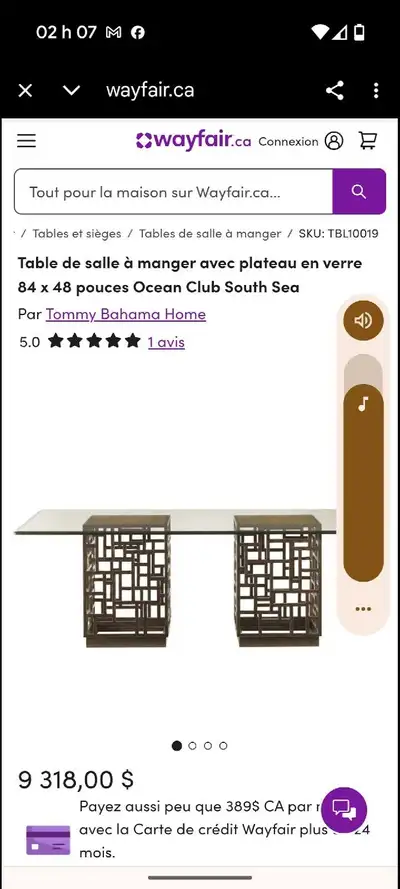 Table de salle à manger Tommy Bahama Home, View more