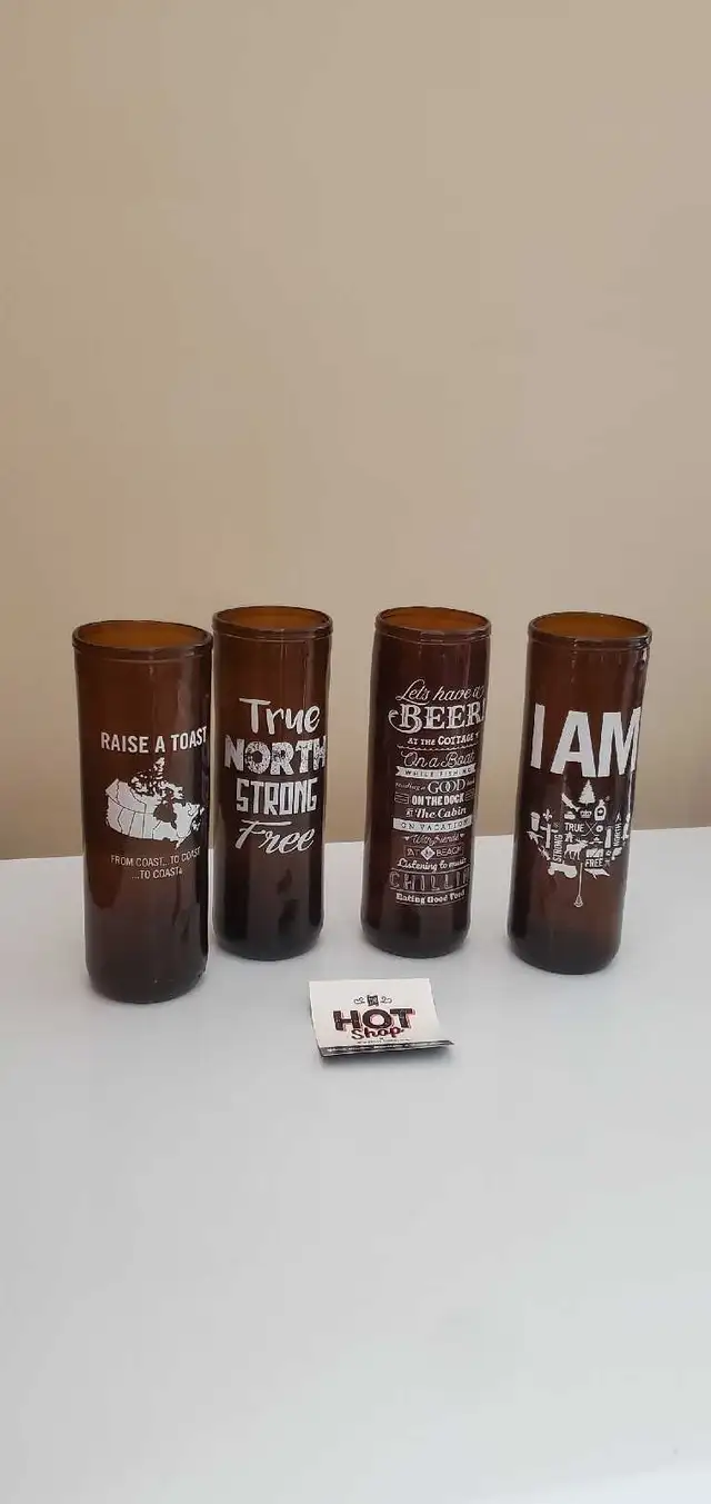 Canadian-themed Glasses-new (bottle recycled)