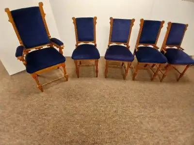 Blue velvet chairs, View more