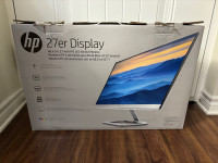 27” HP monitor with cables