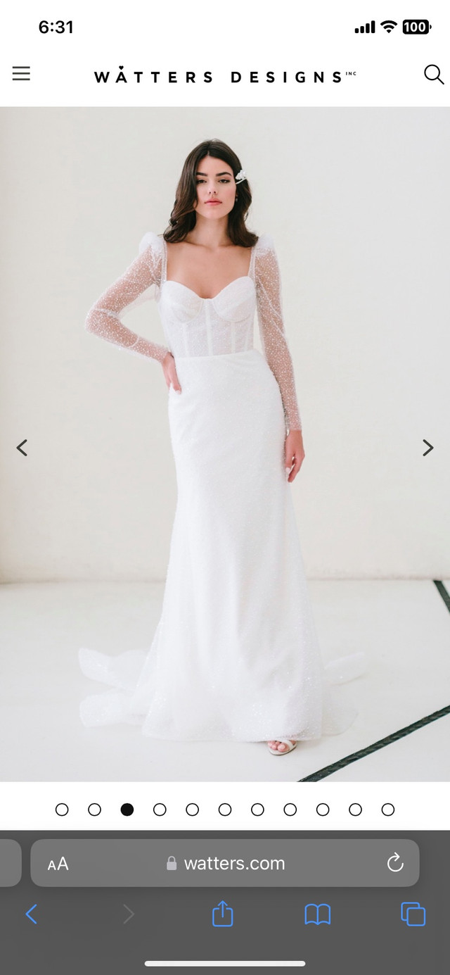 Watters wedding Dress “Viviane” size 4 in Wedding in City of Toronto - Image 3
