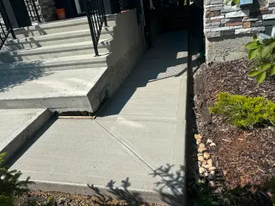 All concrete work and parging