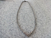 Delicate Design Single Strand Clear Rhinestone Necklace
