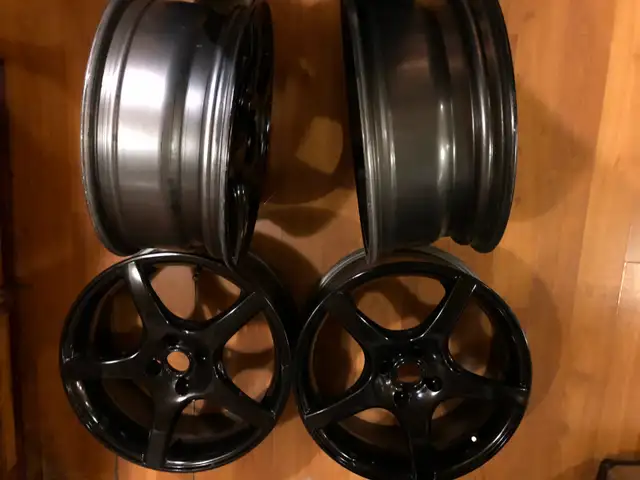 4 MAGS NOIR POUR PLUSIRIEU MODEL (:4X100) in Tires & Rims in Laval / North Shore - Image 3