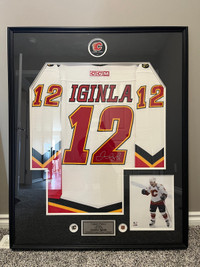 Signed Jarome Iginla Jersey- Framed & COA