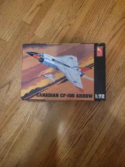 Airplane and Car Model Kits Hobby Craft Canadian CF-105 Arrow (1:72, Pieces Sealed and Stickers Unus...