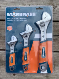 New starkmann 3 piece adjustable wrench set 