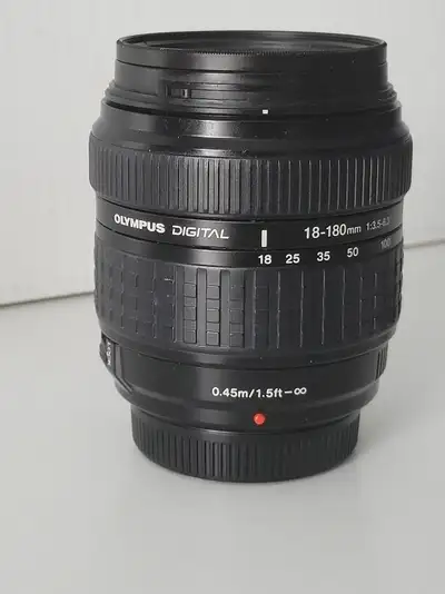 Olympus Zuiko Digital Zoom Lens 18-180mm F/3.5-6.3 For E-Series DSLR Cameras. Works great, Clean and...