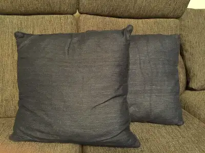 Dark blue linen/cotton throw cushions, View more